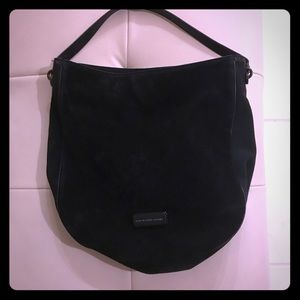 Marc Jacobs black Hobo Bag in Suede and leather